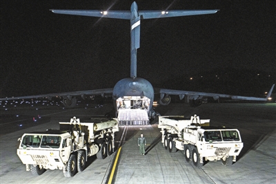 反导系统部分装备运抵韩国 美韩开始正式部署萨德